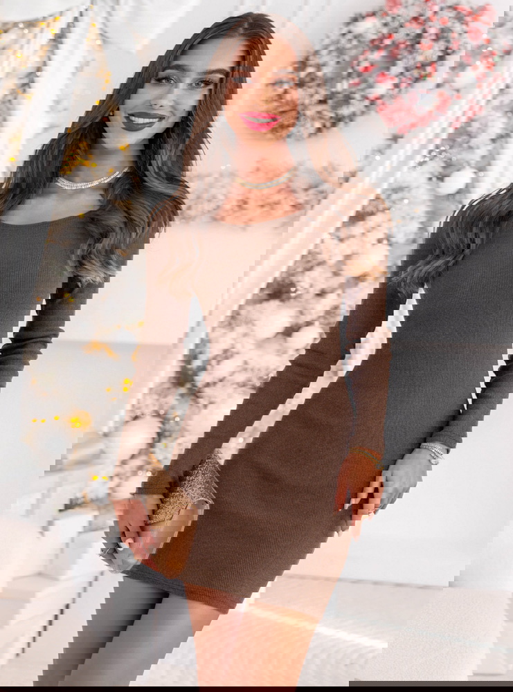 Prążkowana dopasowana świąteczna...