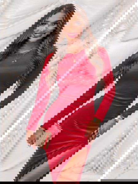 Malinowa welurowa... 2