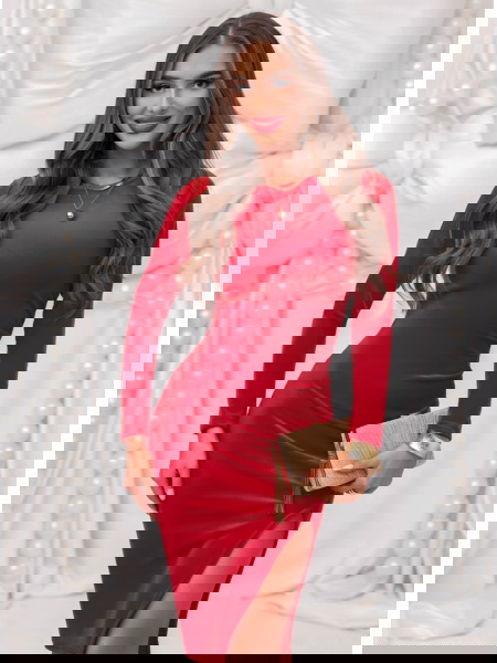 Malinowa welurowa...