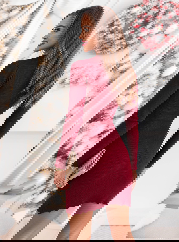 Bordowa prążkowana dopasowana...