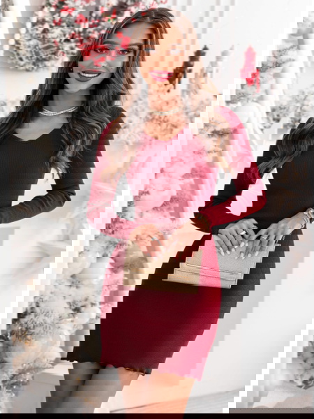 Bordowa prążkowana...