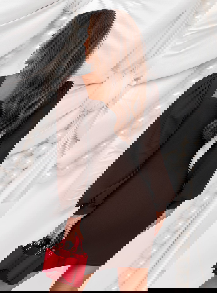 Czekoladowa sukienka na święta z...