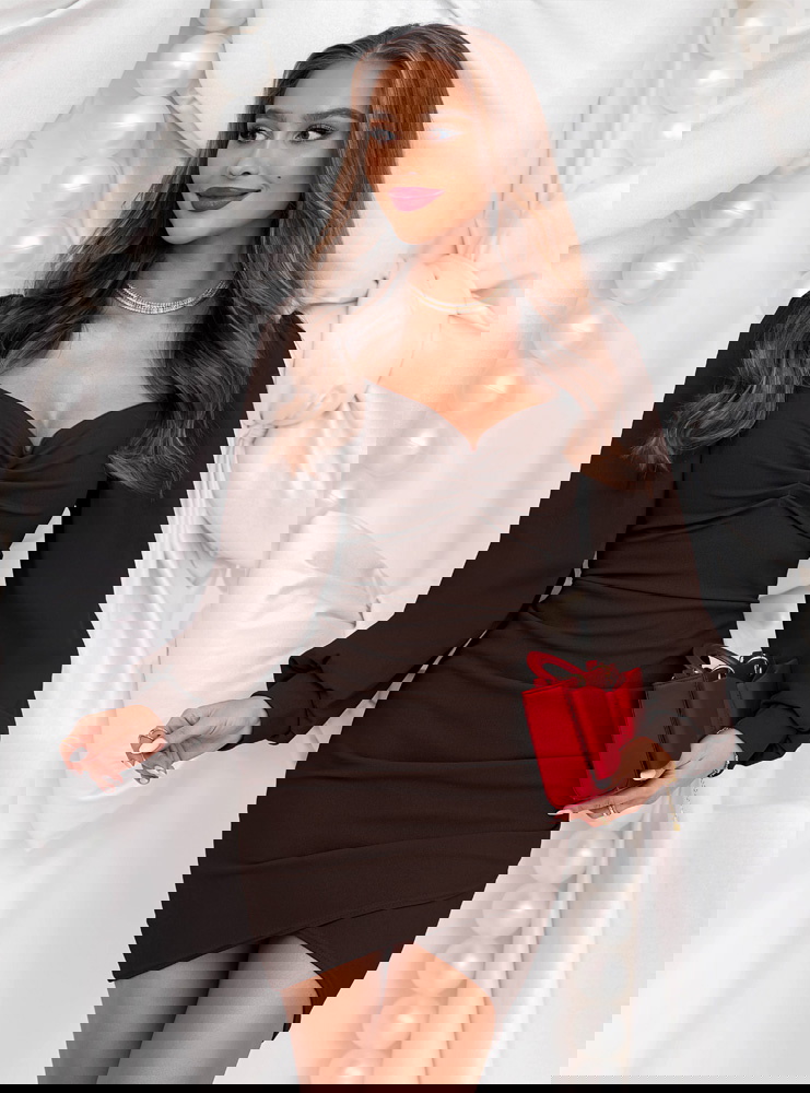 Czekoladowa sukienka na święta z...