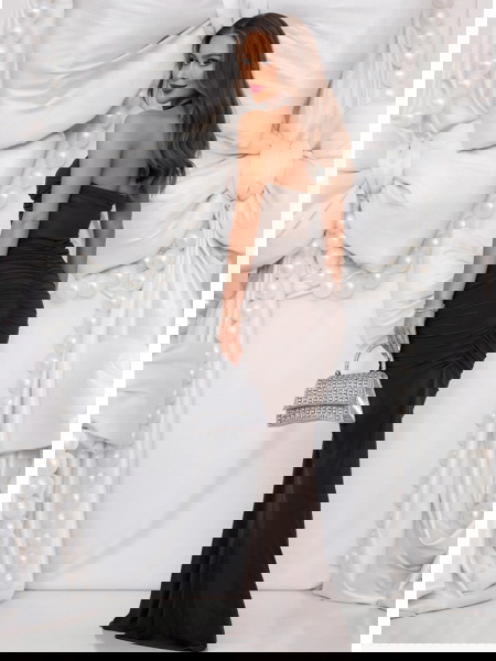 Czekoladowa długa sukienka... 2