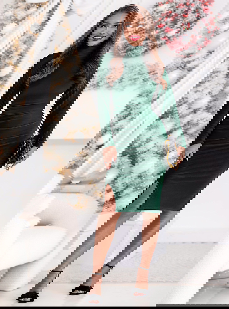 Welurowa świąteczna sukienka z...