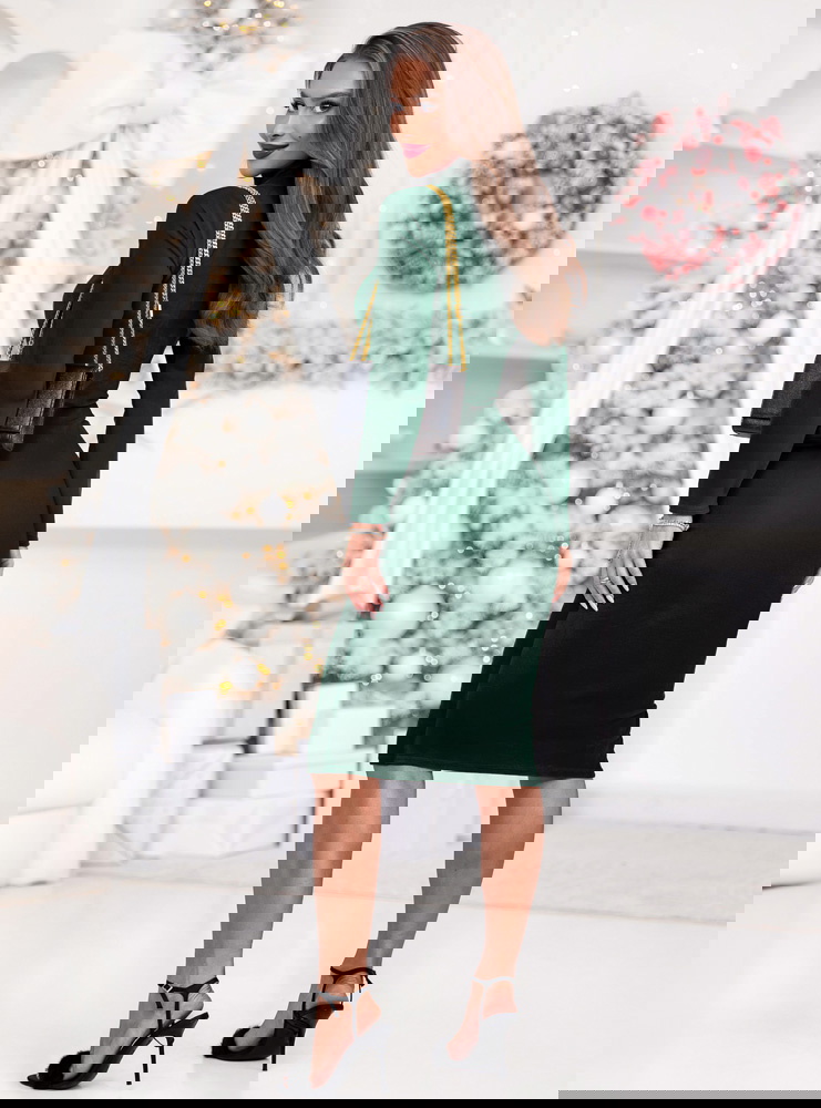 Welurowa świąteczna sukienka z...