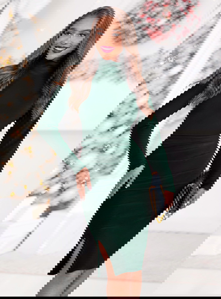 Welurowa świąteczna sukienka z...