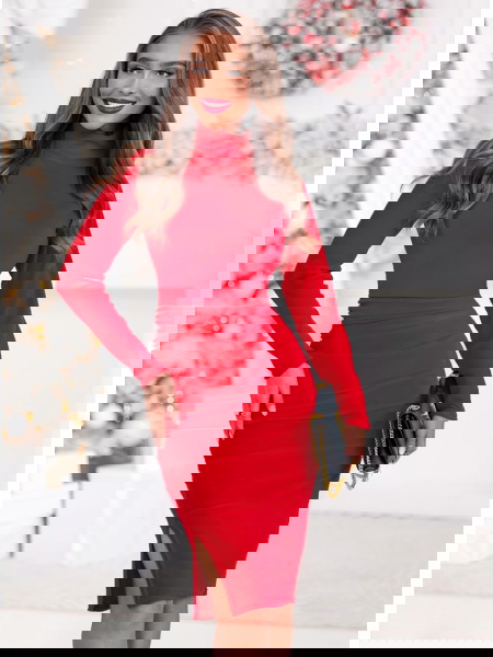 Malinowa welurowa...