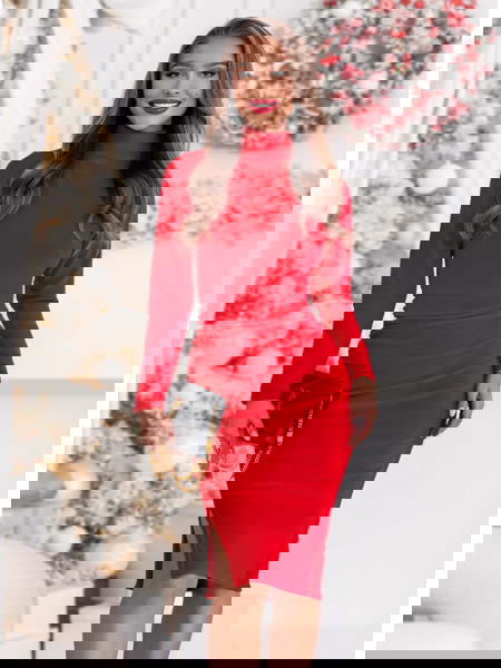 Malinowa welurowa... 2