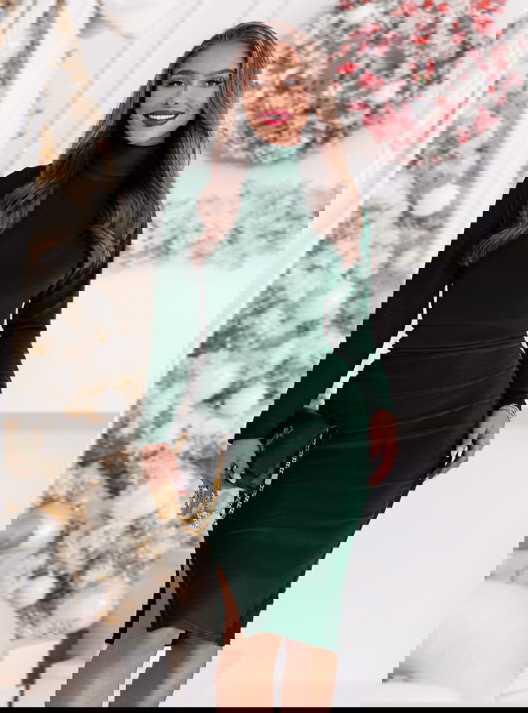 Welurowa świąteczna sukienka z...