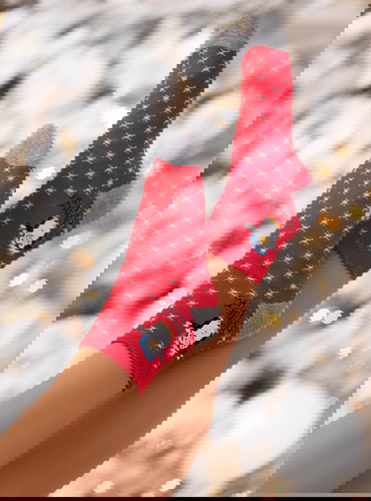 Świąteczne skarpetki damskie Jonte -...