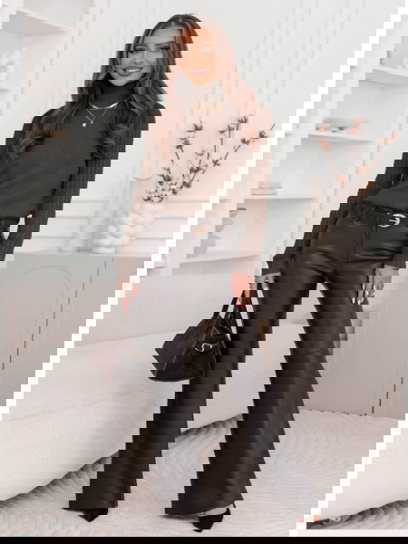 Czekoladowy sweter z golfem... 2