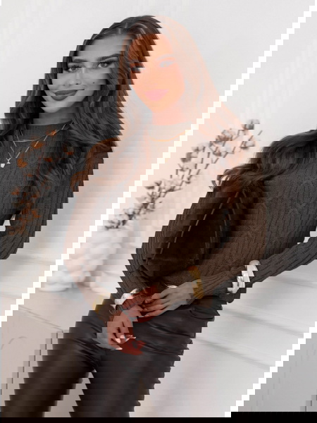 Czekoladowy dzianinowy... 2