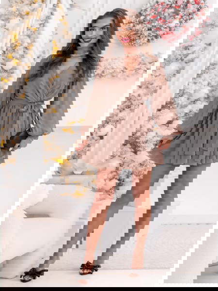 Szyfonowa sukienka mini na... 2