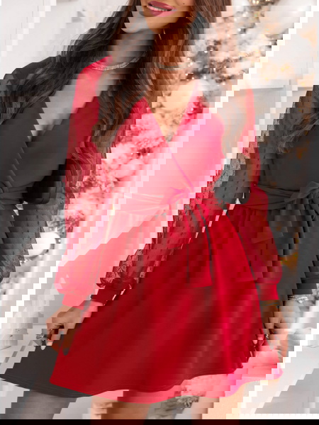 Malinowa sukienka na święta... 2