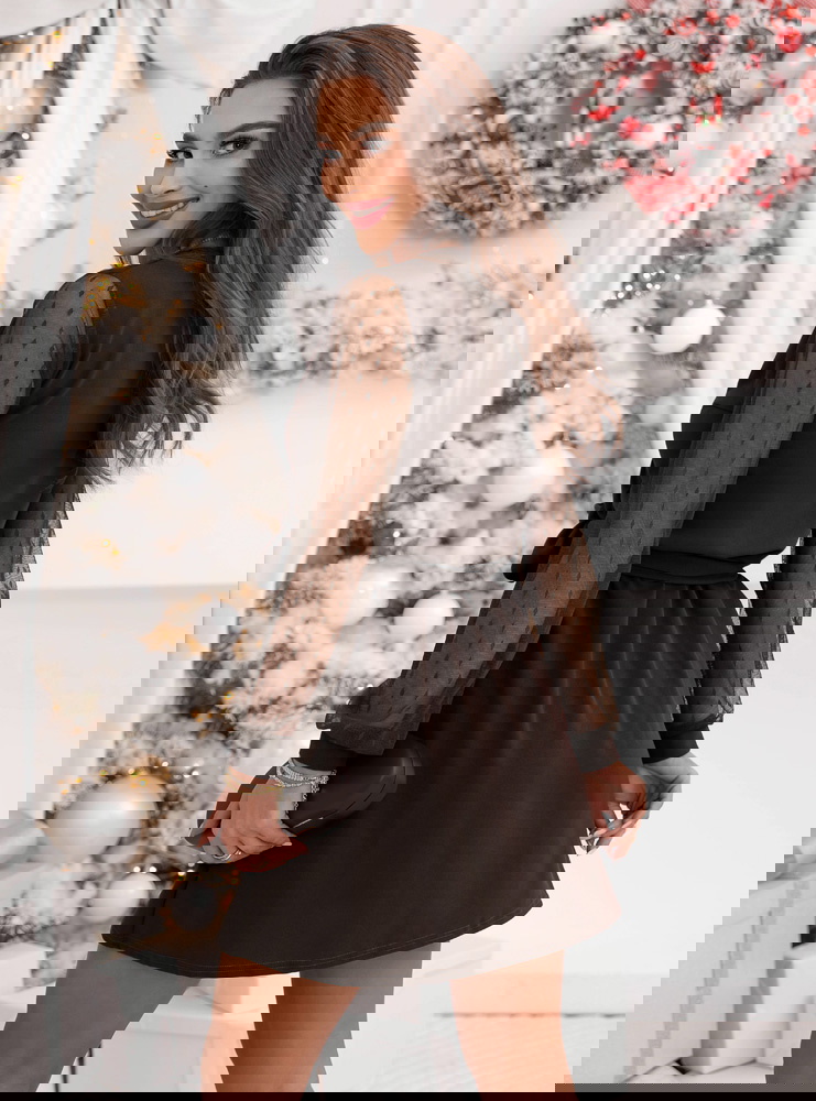 Czekoladowa sukienka na święta z...