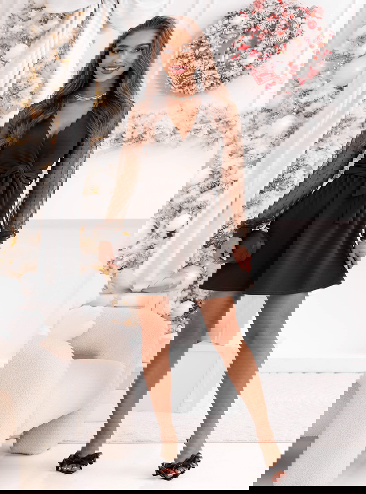 Czekoladowa sukienka na święta z...