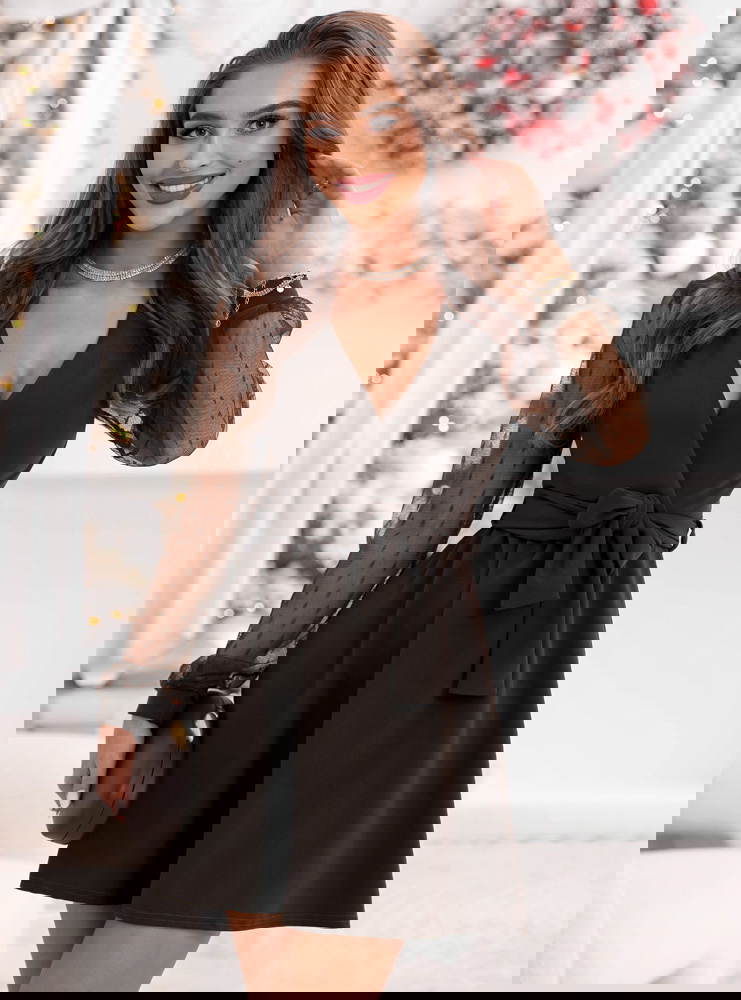 Czekoladowa sukienka na święta z...