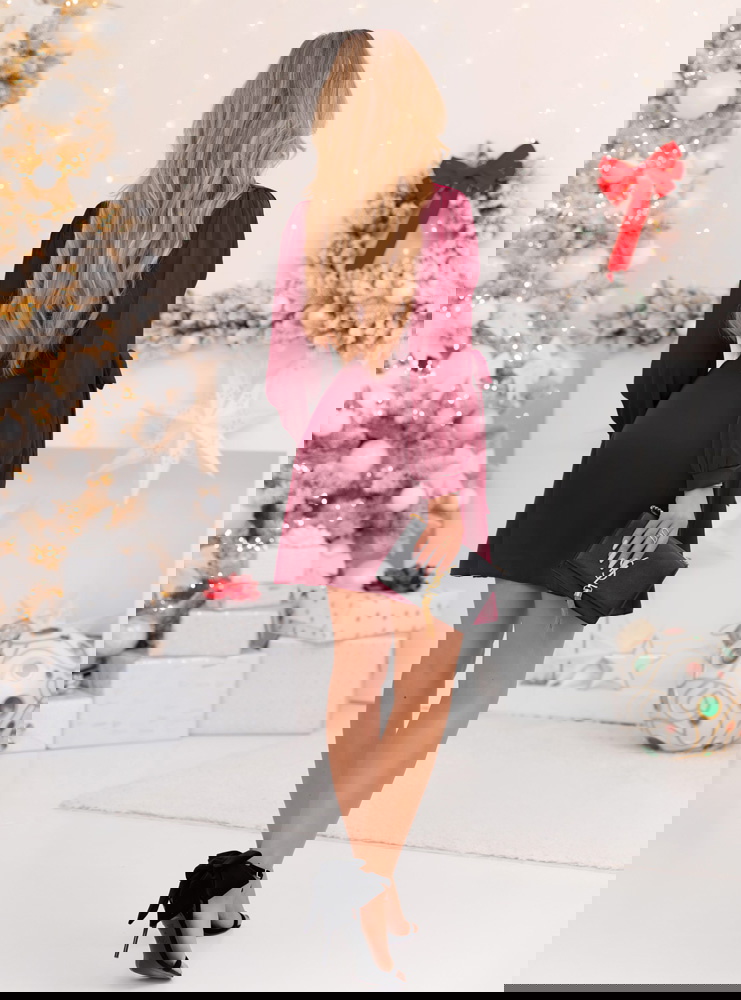 Bordowa satynowa sukienka przekładana...