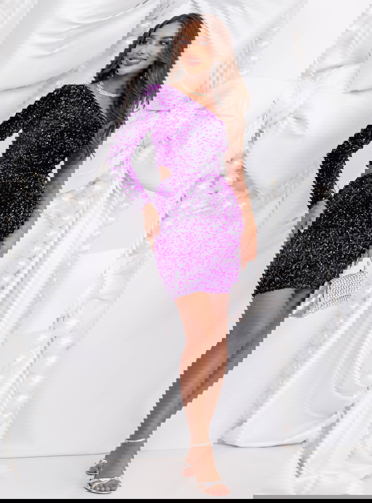 Fioletowa cekinowa świąteczna...