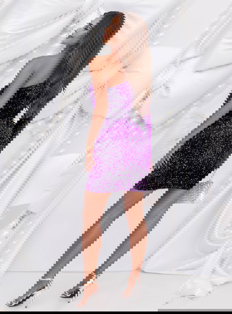 Fioletowa cekinowa świąteczna...