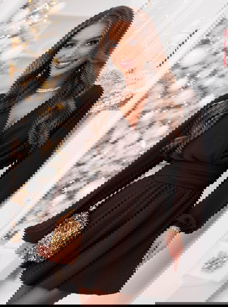 Czekoladowy kombinezon jak sukienka...