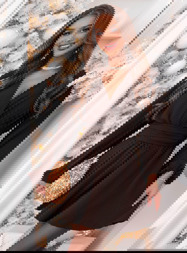 Czekoladowy kombinezon jak sukienka...