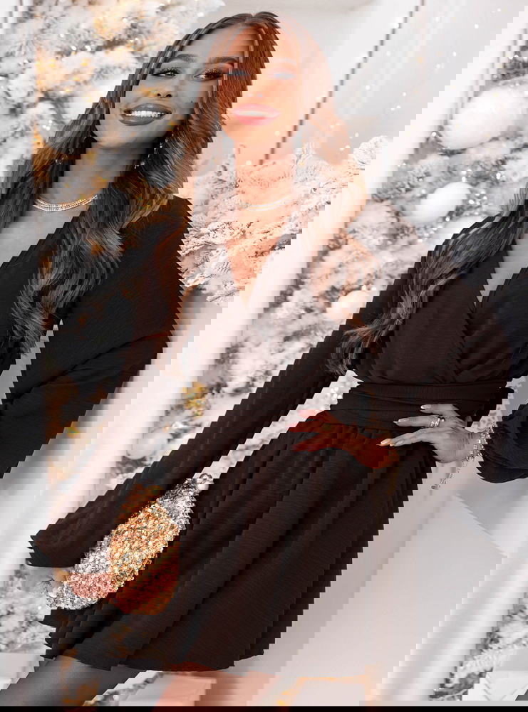 Czekoladowy kombinezon jak sukienka...