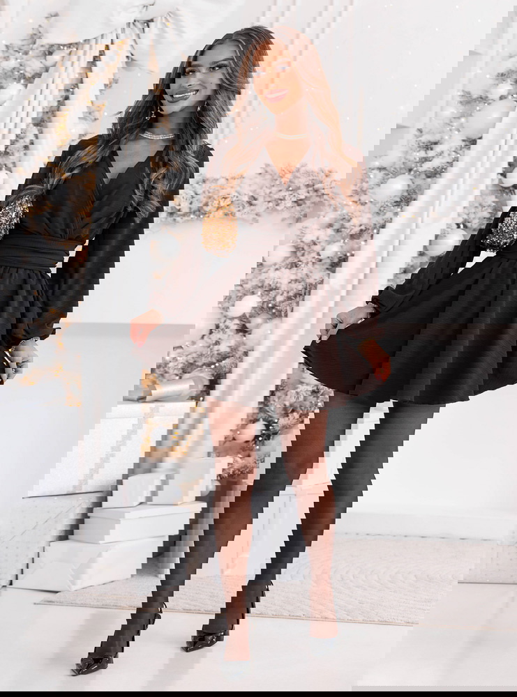 Czekoladowy kombinezon jak sukienka...