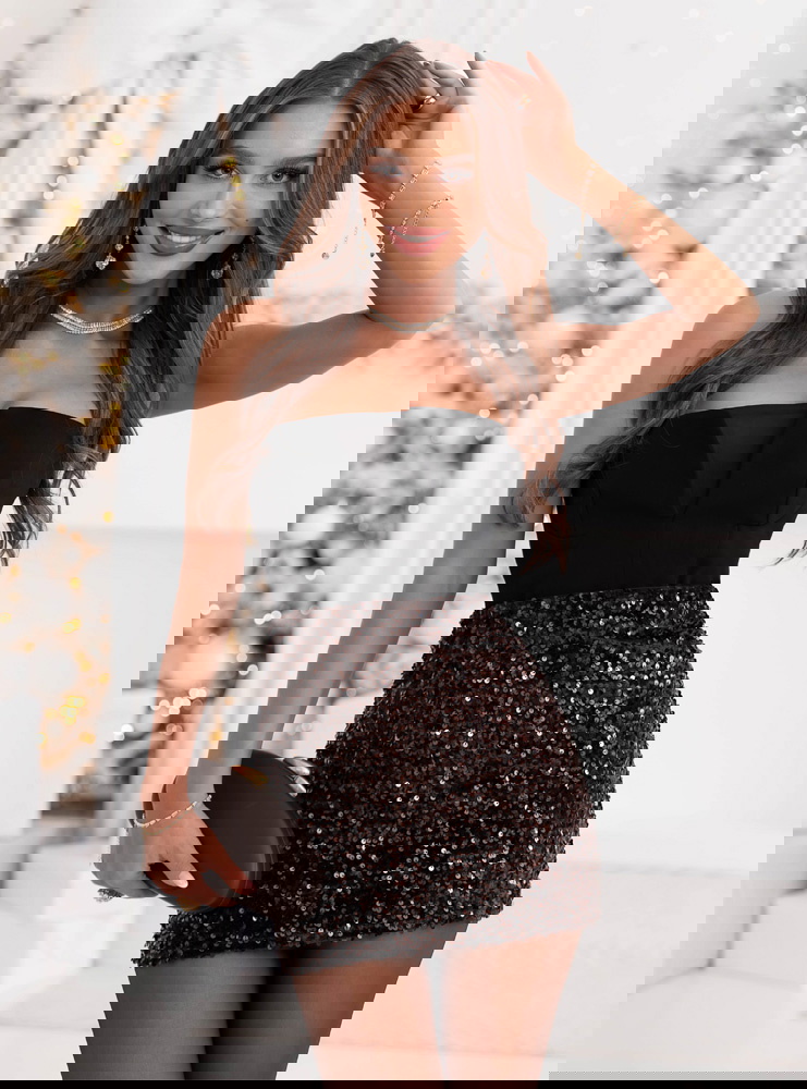 Czekoladowa cekinowa świąteczna mini...