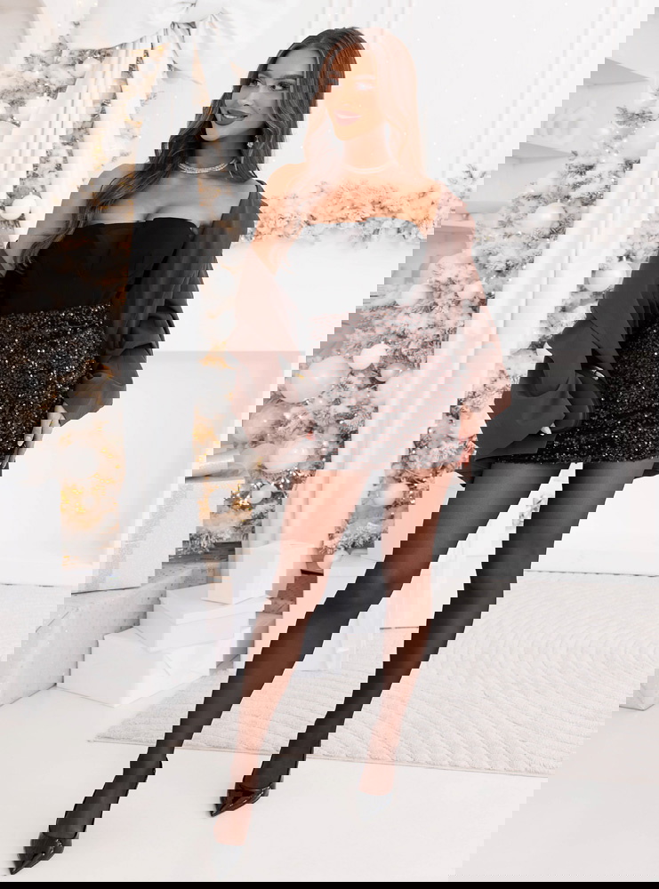 Czekoladowa cekinowa świąteczna mini...