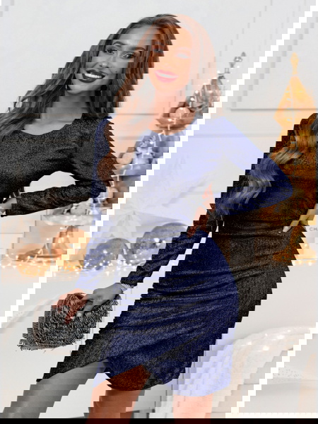 Granatowa błyszcząca...