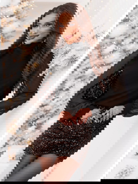 Czarna bluzka z tiulowymi... 2