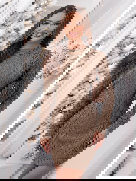 Swetrowa sukienka z...