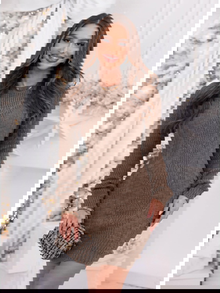 Swetrowa sukienka mini...