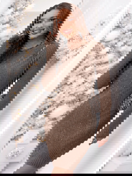 Swetrowa sukienka mini... 2