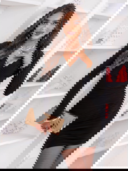 Czarna świąteczna sukienka...