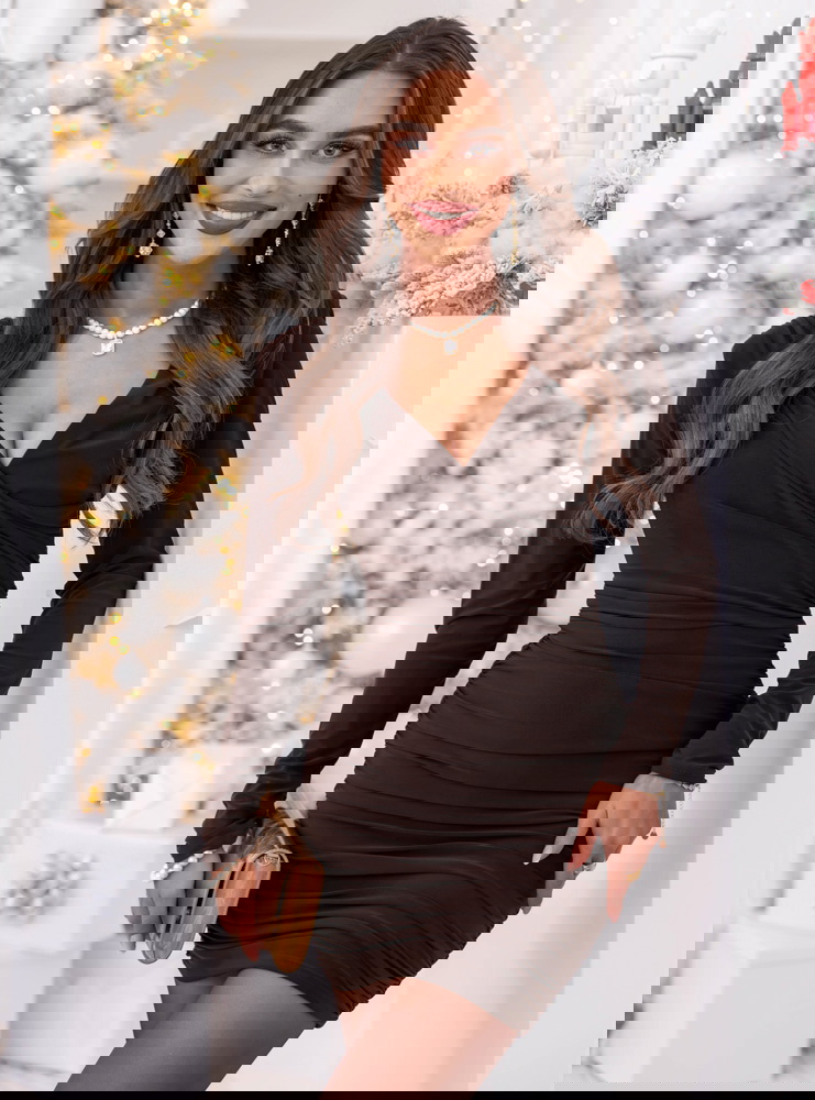 Czekoladowa świąteczna sukienka mini...