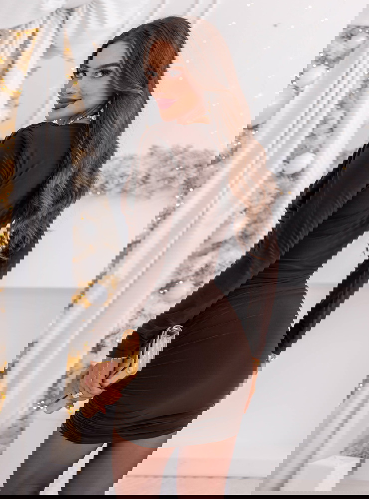 Czekoladowa świąteczna sukienka mini...