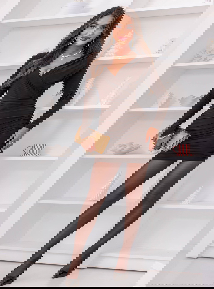 Czekoladowa świąteczna sukienka mini...