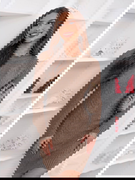 Swetrowa sukienka mini... 2