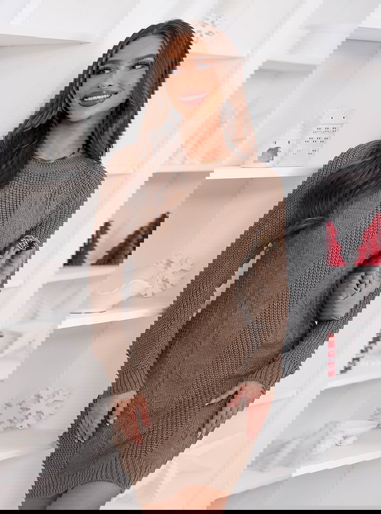 Swetrowa sukienka mini Ansonia -...