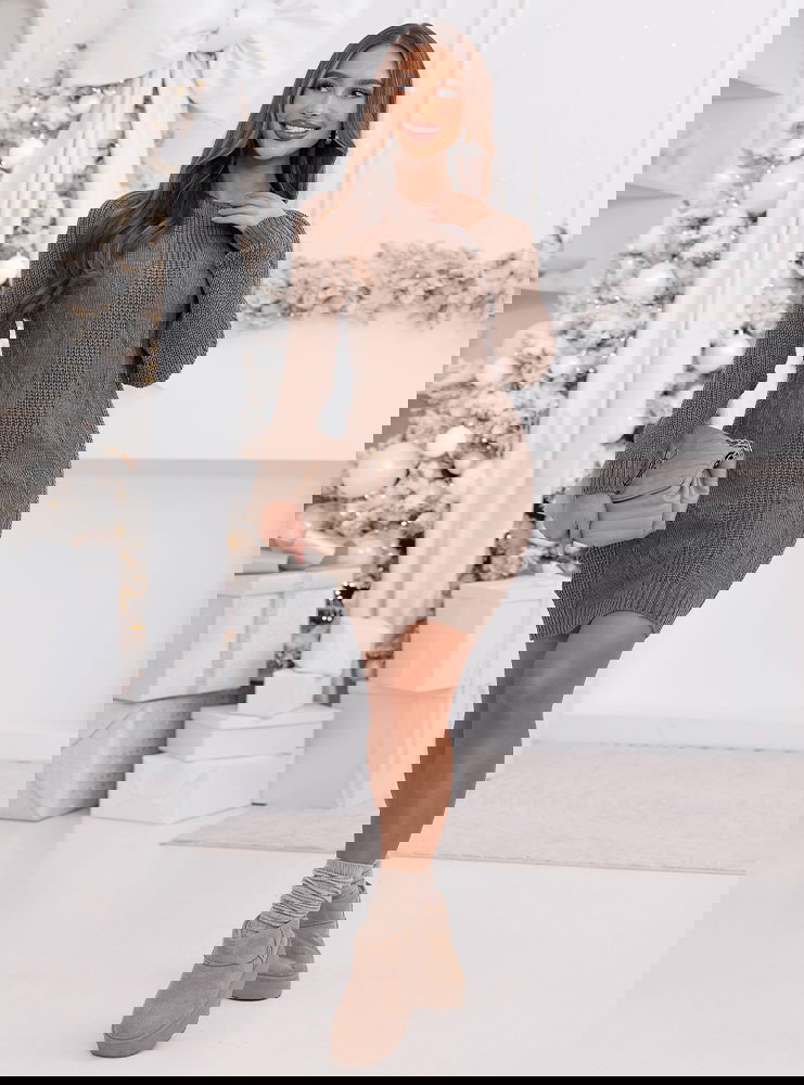 Swetrowa sukienka mini Ansonia -...