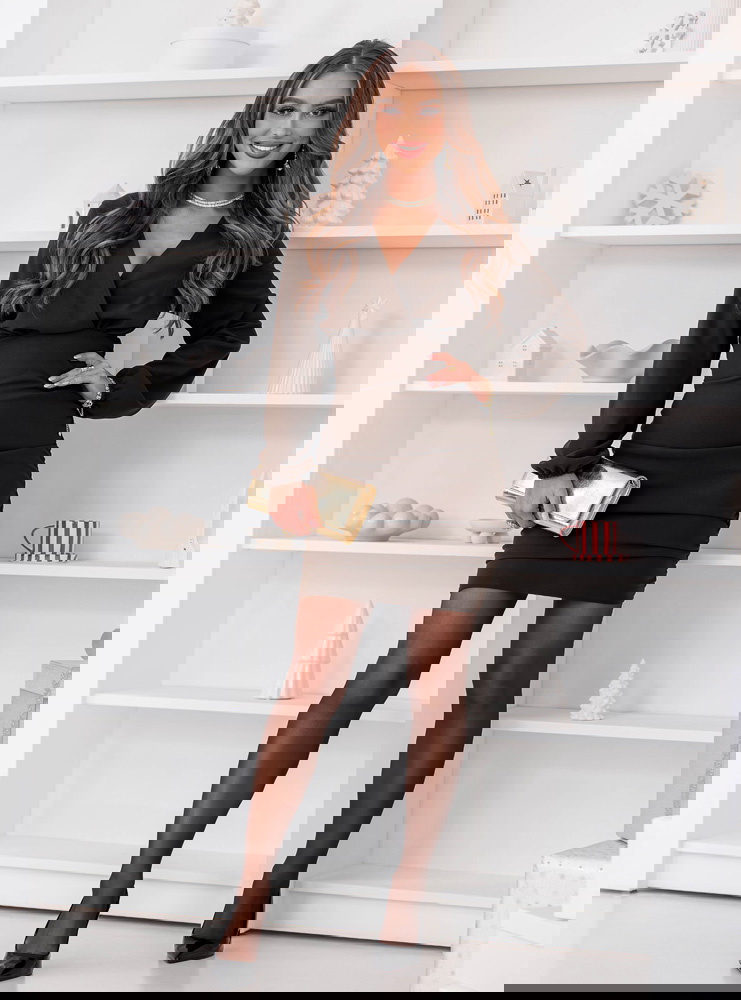 Czekoladowa sukienka mini na święta z...