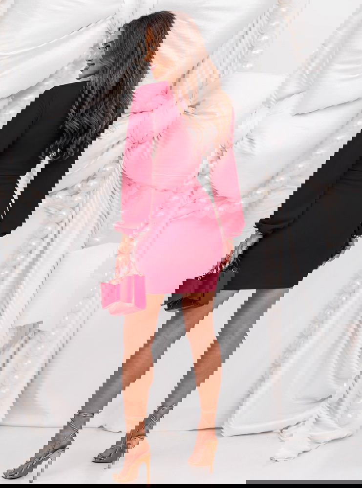 Bordowa sukienka mini na święta z...