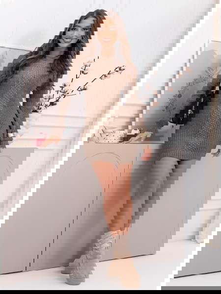 Swetrowa sukienka z... 2