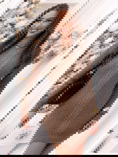 Swetrowa sukienka z...