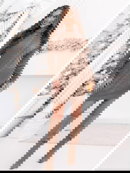 Swetrowa sukienka mini... 2