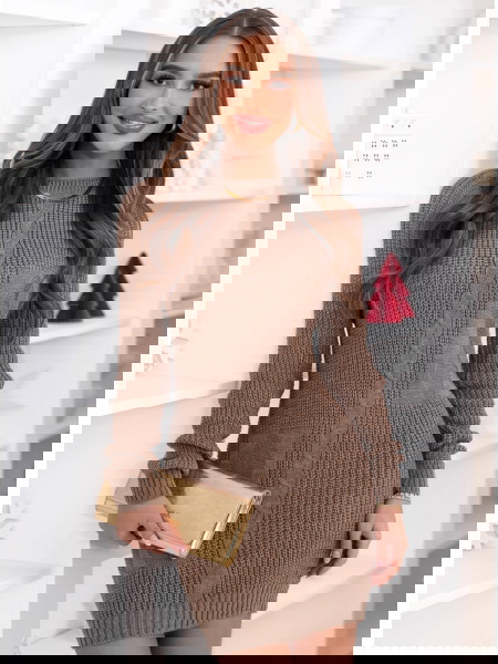 Swetrowa sukienka mini...