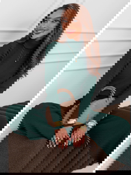 Komplet bluzka z golfem i...